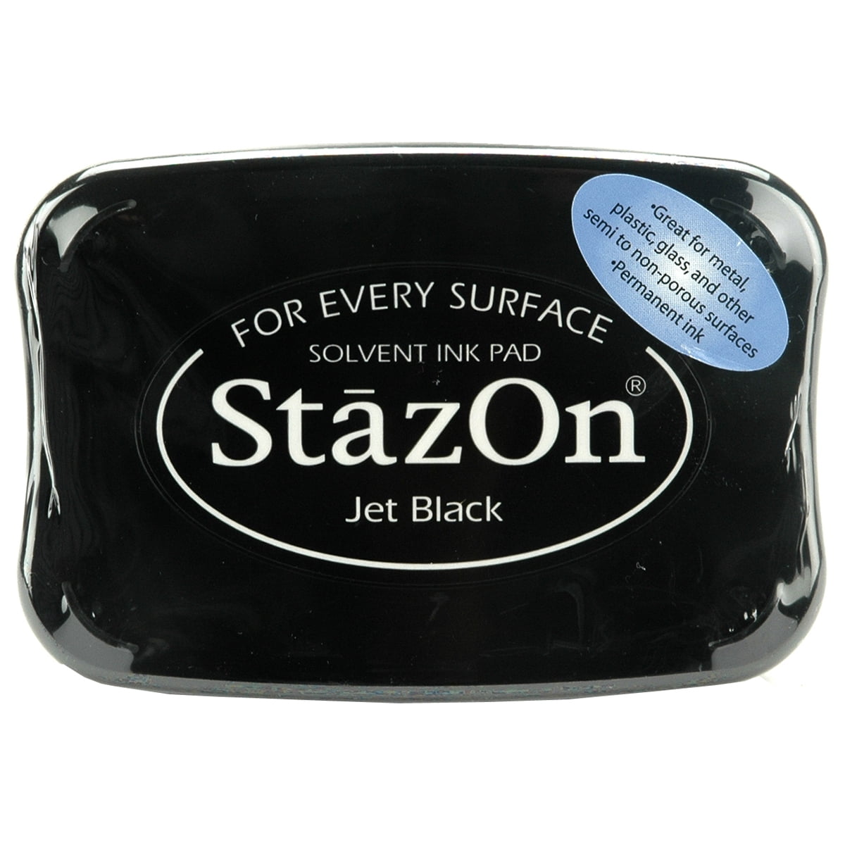 StazOn 2.5\"x 3.75\" Large Jet Black Solvent Ink Pad