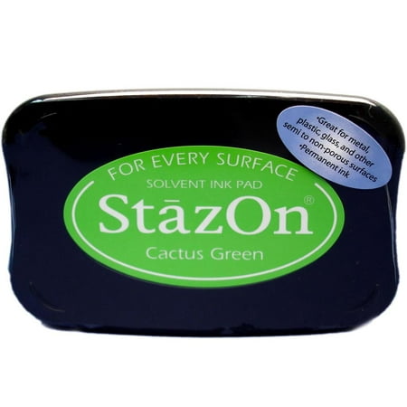 StazOn Solvent Ink Pad Large Cactus Green