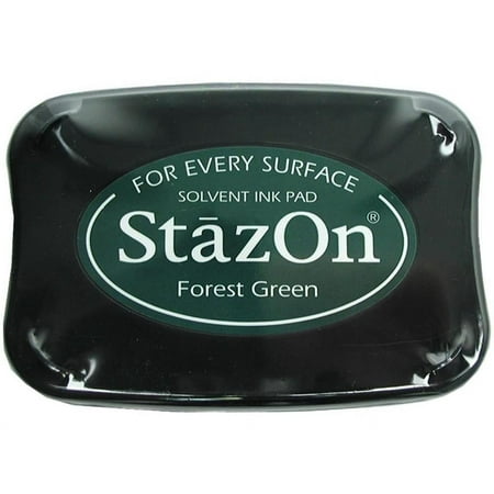 StazOn Solvent Ink Pad Large Forest Green
