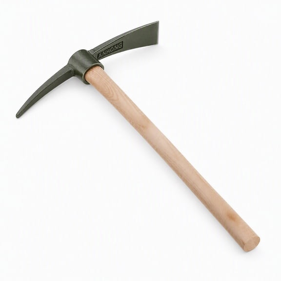 Stcellnmex 1 Pack 14 Inch Forged Garden Pick Mattock Hoe Heavy Duty Non Slip Handle Hand Tool For Weeding Cultivating Camping Use