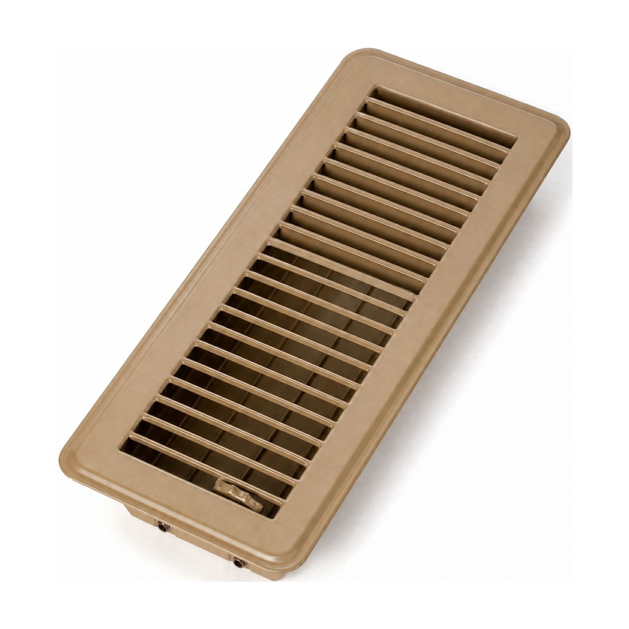 Stcellnmex 1 Pc 4 x 10 Inch Heavy Duty Metal Floor Vent Covers Floor Register With Rust Proof Finish For Home Floor Heater (Brown)