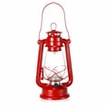 thumbnail image 1 of Stcellnmex 1 Pcs 7.5 Inch Vintage LED Hurricane Lantern Red Metal Outdoor Battery Operated Lantern with Warm LEDs and Dimmer Switch for Halloween Christmas Indoor Farmhouse Camping Decor, 1 of 8