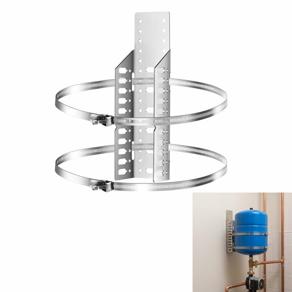 Stcellnmex 1 Set Expansion Tank Mounting Bracket with Water Heater Strap for 5 Gallon 13 Inch Pole