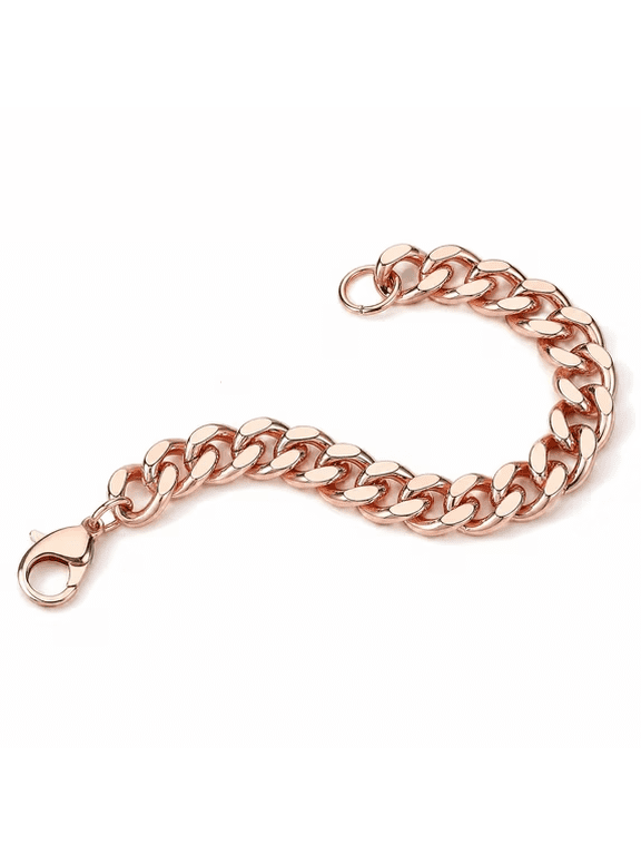 1 Unit Men Solid Copper Link Bracelet Pure Copper Health Jewelry Gift for Women 9 Inch