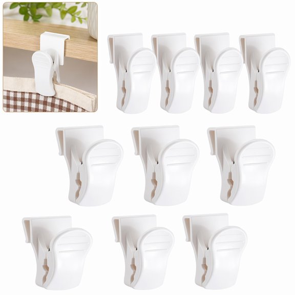 Stcellnmex 10 Pack White Gridwall Hooks Clips Wire Rack Display Sign Holder Clips For Retail Home Workspace Storage Organization