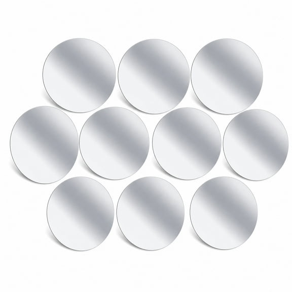 Stcellnmex 10 Pcs 6 x 6 Inches Round Unbreakable Shatter Proof Small Mirrors for Kids, School Classroom Bathroom DIY Crafts Preschool Facial Expression, White