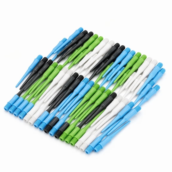 Stcellnmex 100 Pcs Soft Tip Dart Points 2BA Thread Plastic Replacement Tips for Electronic Dartboard