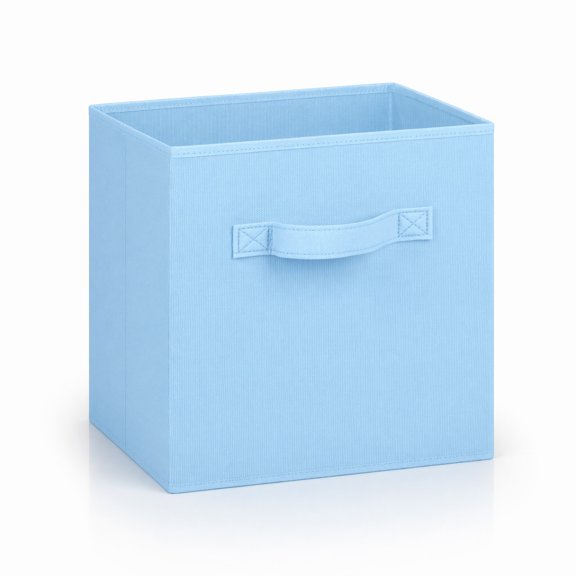 Stcellnmex 11 Inch Collapsible Fabric Storage Cubes With Dual Handles Blue Solid Style For Shelf Closet Organizer 1 Pack