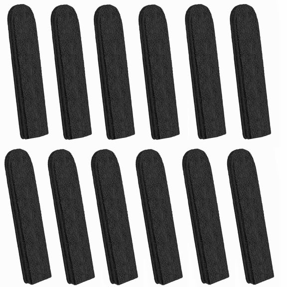 Stcellnmex 12 Pcs Black Microfiber Hair Towel Wrap Reusable Salon Neck Strips for Shampoo Hair Cutting Beauty Spa Use