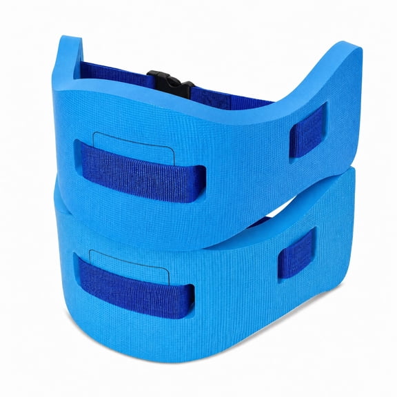 Stcellnmex 2 Pack Blue Adjustable EVA Buoyancy Belt Foam Flotation Aid For Pool Water Aerobics Training