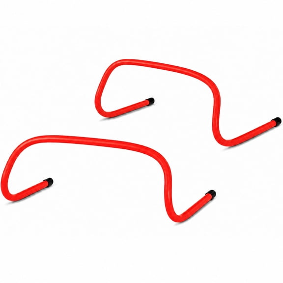 Stcellnmex 2 Pack Orange Red 6 Inch Speed Agility Training Hurdles Portable Sports Hurdle For Indoor Outdoor Athletic Training