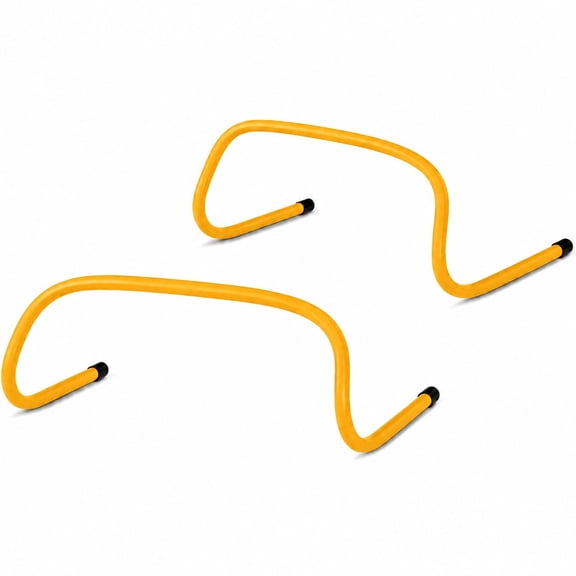 Stcellnmex 2 Pack Yellow 6 Inch Speed Agility Training Hurdles Portable Sports Hurdle For Indoor Outdoor Athletic Training