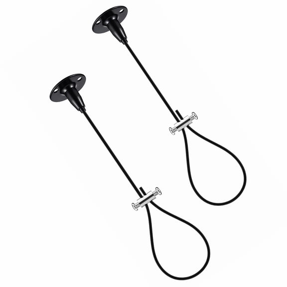 Stcellnmex 2 Pcs Adjustable Stainless Steel Ceiling Support Bracket Suspension Holder for Curved L shaped and Straight Closet Clothes Rails