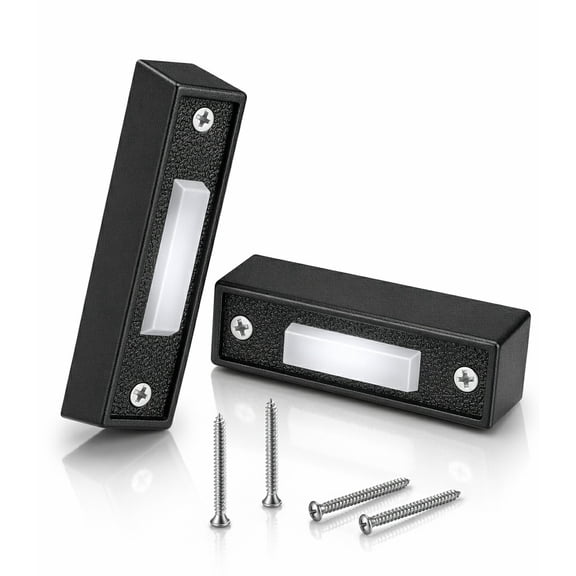 Stcellnmex Corded Electric Doorbell Button, Black 2 Count