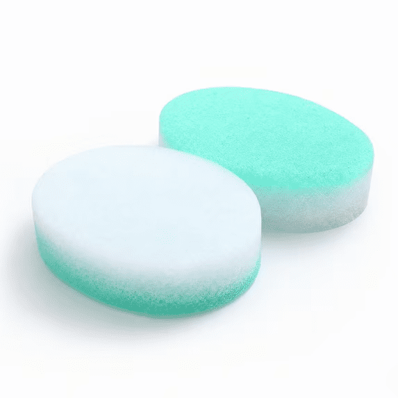 Stcellnmex 2 Pcs Double Sided Body Facial Sponge Dual Texture Cleansing Pad for Daily Care