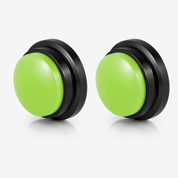 Stcellnmex 2 Pieces Recordable Answer Buzzers for Trivia Games Classroom Team Green
