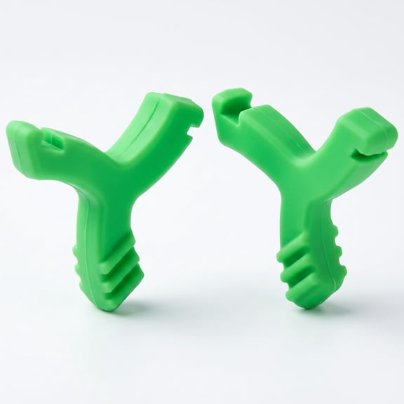 Stcellnmex 2 Pieces Y Shaped Aligner Tray Seaters Multifunctional Teeth Aligner Chompers for Invisible Aligners and Metal Braces Green