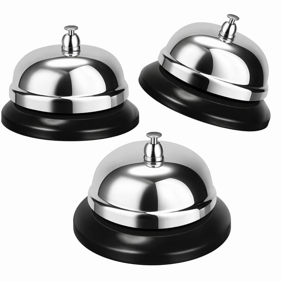 Stcellnmex Metal Service Call Bell Anti Rust Construction 3 Pack 3.35 Inch Diameter