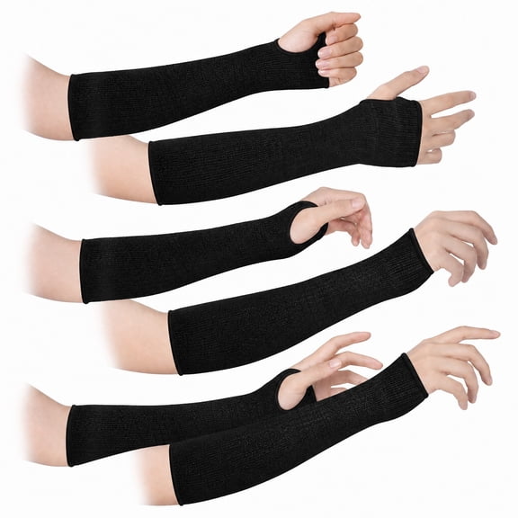 Stcellnmex 3 Pairs Cut Resistant Forearm Arm Protective Sleeves with Thumb Hole Protective Arm Guards