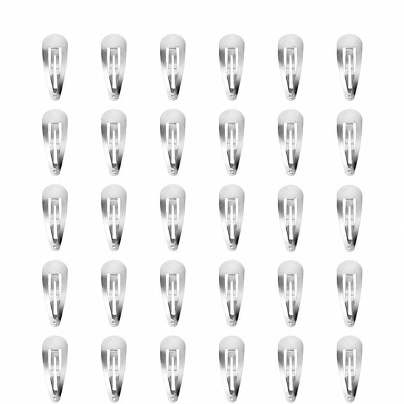 Stcellnmex 30 Pack 2 Inch Silver Metal Snap Hair Clips Non Slip Barrettes for Women