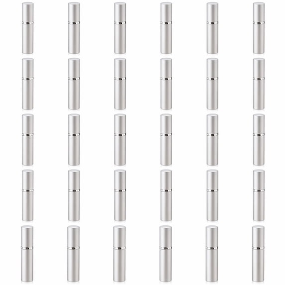 Stcellnmex 30 Pcs Silver 5ml Mini Perfume Atomizer Refillable Travel Spray Bottles With Refill Pump Transfer Tool