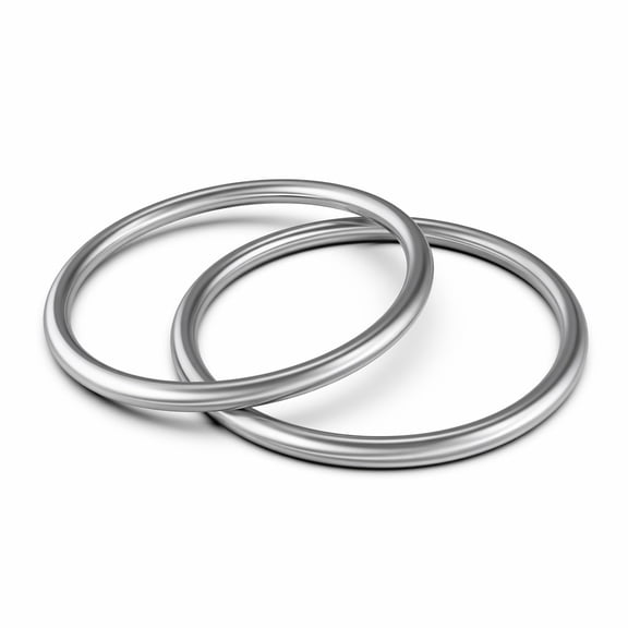 Stcellnmex 304 Stainless Steel Metal O Ring Seamless Welded Smooth Round Ring Multi-Purpose for Flower Basket Crafts 1.5 Inches 2 Pcs