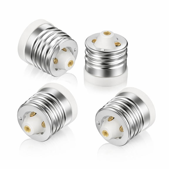 Stcellnmex 4 Packs E39 to E26 Ceramic Socket Converters Heat Resistant Mogul Base to Medium Screw Base Bulb Socket Reducer Adapter Max 660W