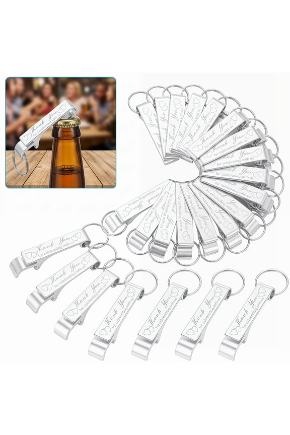 50 Pcs Aluminum Wine Opener Keychains Bulk Engravable for Wedding Guest Birthday Graduation Party Favors Gifts