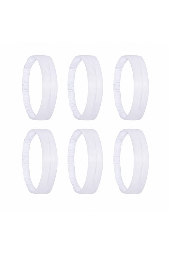 6 Pcs White Cotton Headbands Tie Dye Elastic Stretchy Non Slip Head Wrap Holder for Women Party Accessories