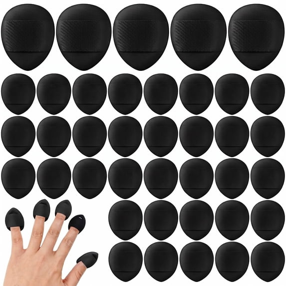 Stcellnmex 72 Pcs Black Mini Makeup Sponge Powder Puff Soft Beauty Blender for Foundation Face Powder Concealer Cosmetic Tool