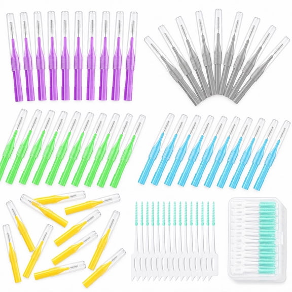 Stcellnmex Braces Flossers Interdental Brush Soft Dental Flossing Picks Oral Hygiene Cleaning Tool Cute Color 200 Pieces