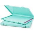 thumbnail image 1 of Stcellnmex Green Plastic A4 Paper Storage Box Portable Document Organizer 2 Pack, 1 of 10