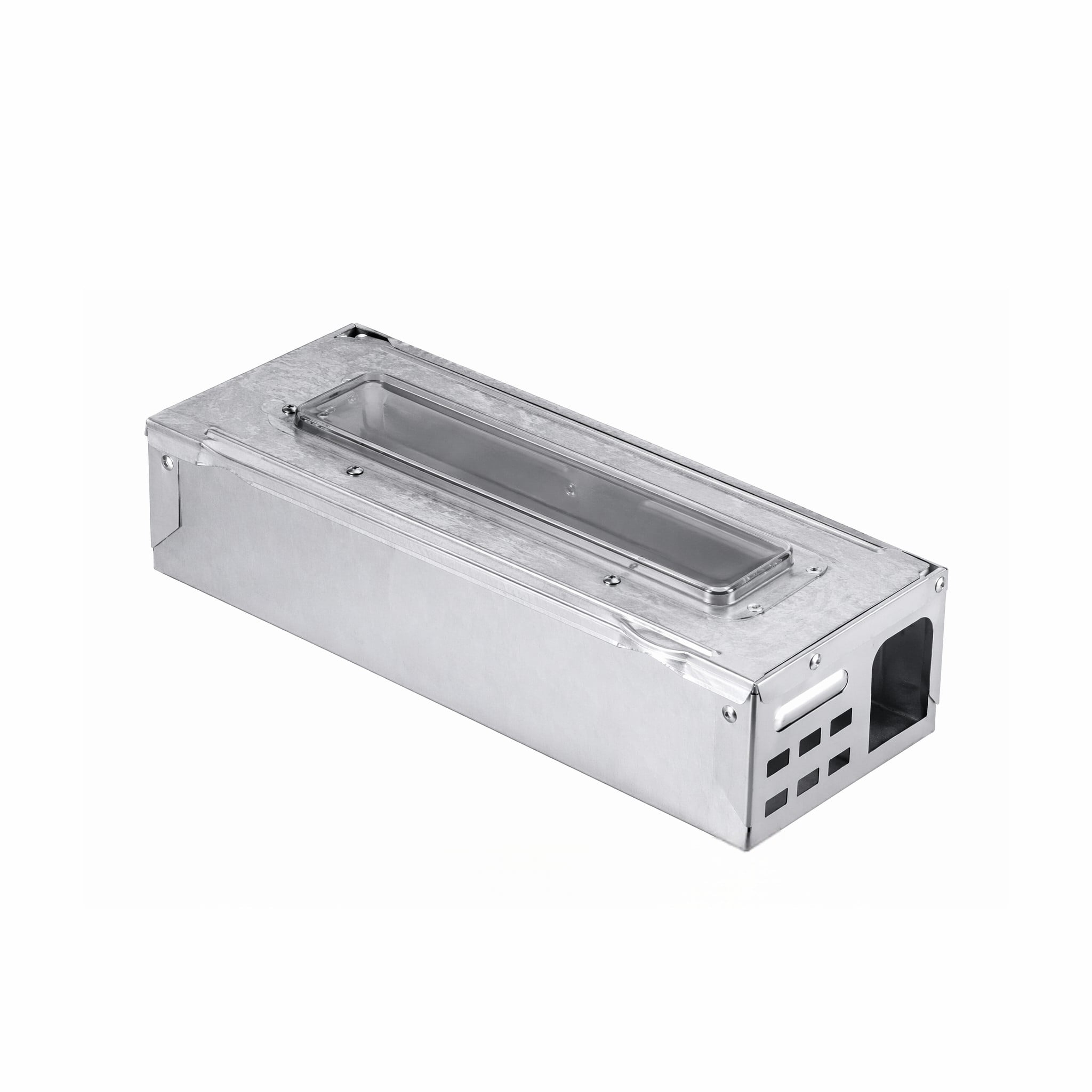 Stcellnmex Multi Catch Mice Trap, Clear Top Humanized Rodent Trap, Indoor Outdoor Rat Control, 4.5 Inch Silver, 1 Pack