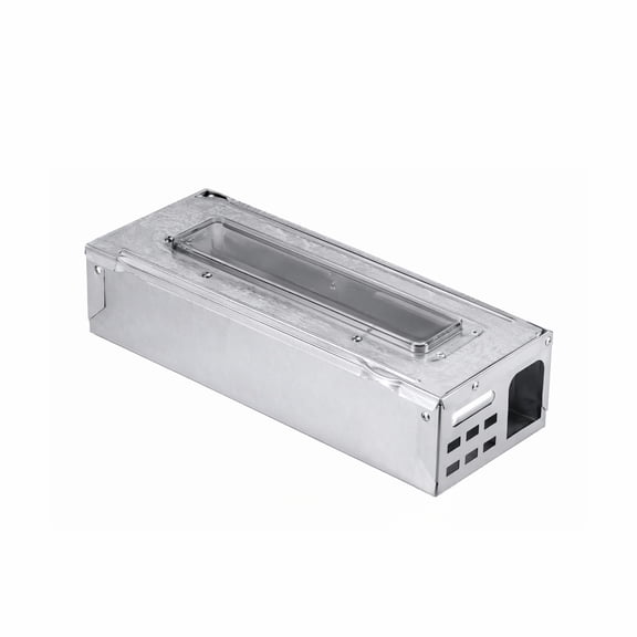 Stcellnmex Multi Catch Mice Trap, Clear Top Humanized Rodent Trap, Indoor Outdoor Rat Control, 4.5 Inch Silver, 1 Pack