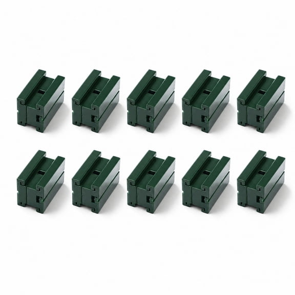 Stcellnmex SPT 1 Green Vampire Plug Connectors Slip Plug Lighting Adapter Slide Type Christmas Light Wire Repair Splicing Zip Cord Extension Accessories 10 Pack