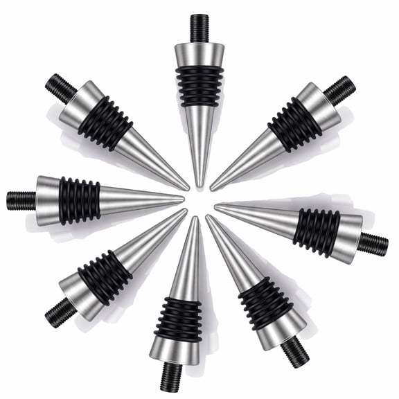 Stcellnmex Stainless Steel Blank Wine Bottle Stopper Kit Reusable Wine Saver Hardware for Wedding Bar Party 8 Pieces
