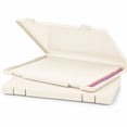 thumbnail image 1 of Stcellnmex White Plastic A4 Paper Storage Box Portable Document Organizer 2 Pack, 1 of 10