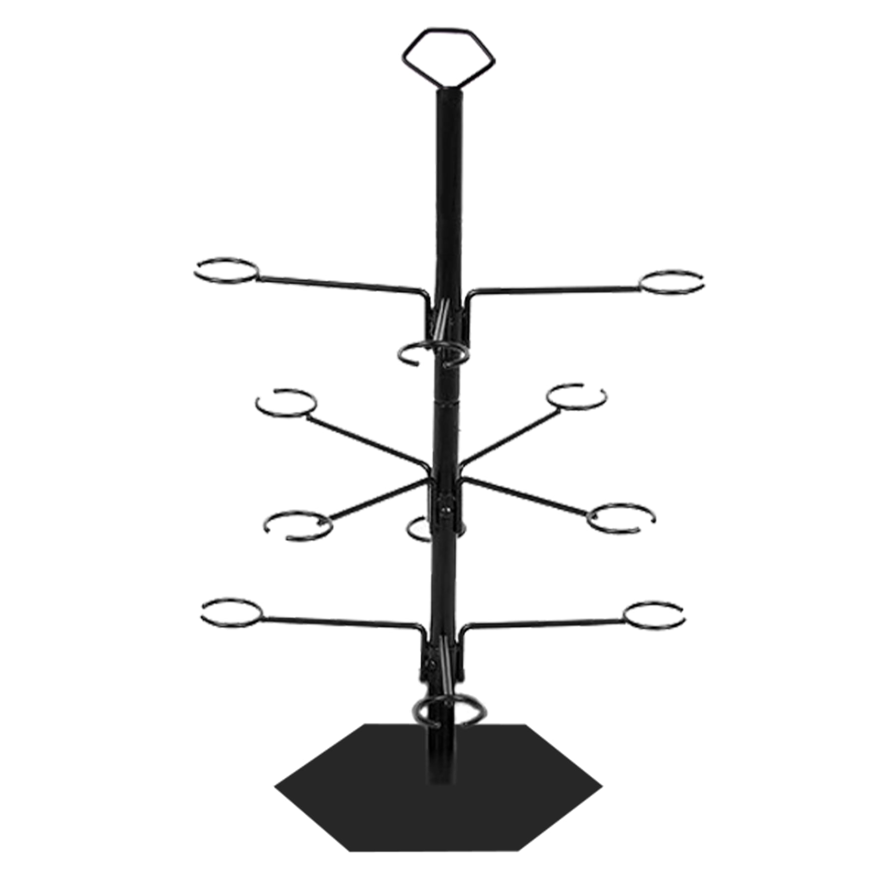 Stcomart 12 Drinks Cocktail Tree Stand, 3 Tier Black Metal Drinks Party ...