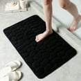 thumbnail image 1 of Stcomart Anti Slips Bath Mat, Soft Absorbent Bathroom Rug, 16"x24", Black, 1 of 5