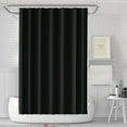 thumbnail image 1 of Stcomart Black Plastic Shower Curtain Liner With Magnets, Mildew Resistant Shower Curtain，72" x 72", 1 of 6