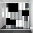 thumbnail image 1 of Stcomart Geometric block Shower Curtain Set, 71"x71" Fabric Shower Curtain, 1 of 2