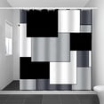 thumbnail image 1 of Wowhub Geometric block Shower Curtain Set, 71"x71" Fabric Shower Curtain, 1 of 2