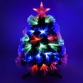Small Prelit Artificial Christmas Tree, Fiber Optic Tabletop Xmas Tree