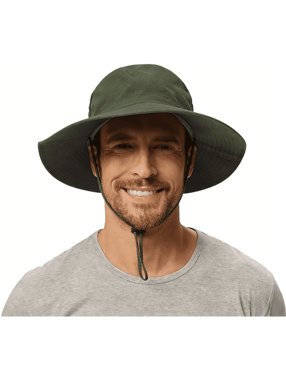 Cooling Sun Hat for Men & Women UPF 50+ - Wide Brim Boonie Bucket Hat with UV Protection for Safari, Hiking, Beach