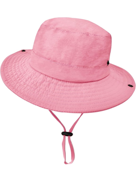 Kids Sun Hat UPF 50+ with Adjustable Chin Strap - Quick Dry, Foldable & Lightweight Bucket Hat for Outdoor Fishing & Safari