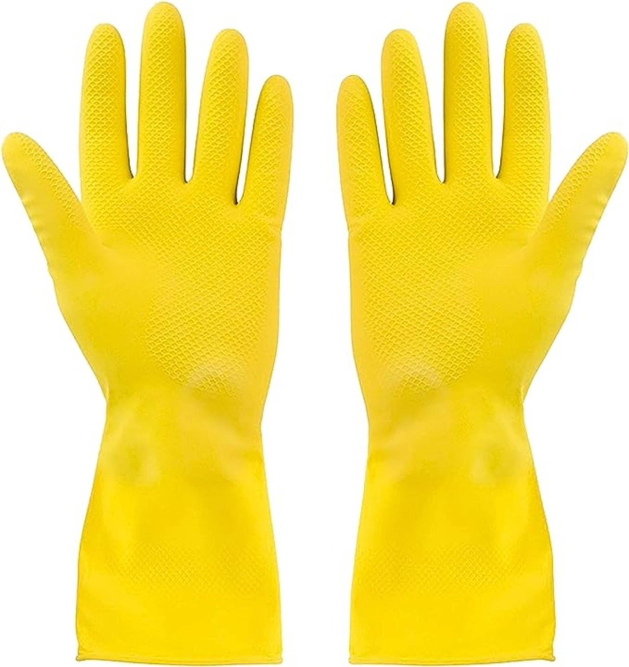 SteadMax 6 Pack Yellow Cleaning Latex Dish Gloves Individually