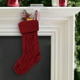 thumbnail image 1 of Steadlien Oversized Knitted Christmas Stocking - Soft Yarn Holiday Hanging Ornament - Festive Gift Bag for Candy and Small Presents Seasonal Decoration, 1 of 6