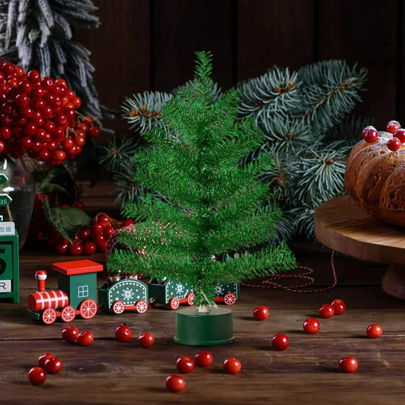 Steadlien Rotating Musical Christmas Tree with LED Lights - Mini Tree with Music Box - Electroplated Holiday Decoration for Desktop and Home Celebration