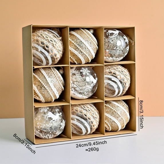 Steadline 18 Piece Christmas Ball Ornament Set With Assorted Designs - Complete Holiday Decor Collection For Tree And Home Display Colorful Plastic Construction With Secure Hanging Loops