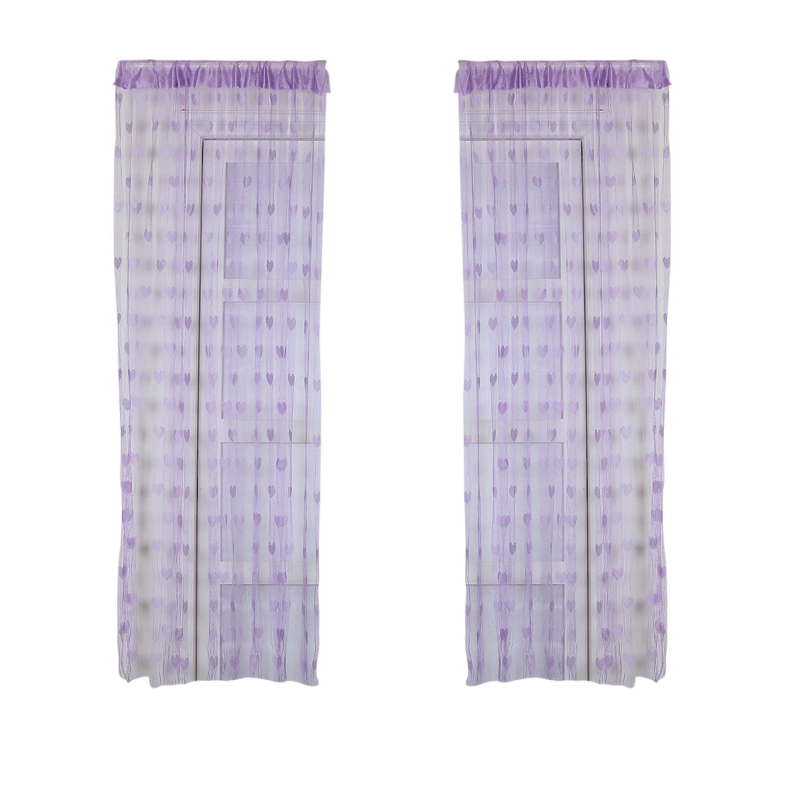 Steadline 2025 Modern Heart Pattern Thread Curtain for Living Room and ...